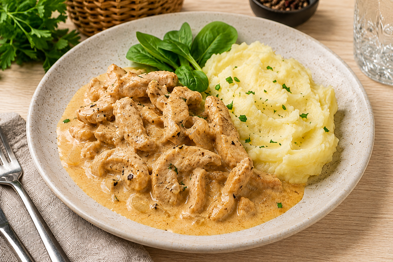 Бефстроганов из курицы