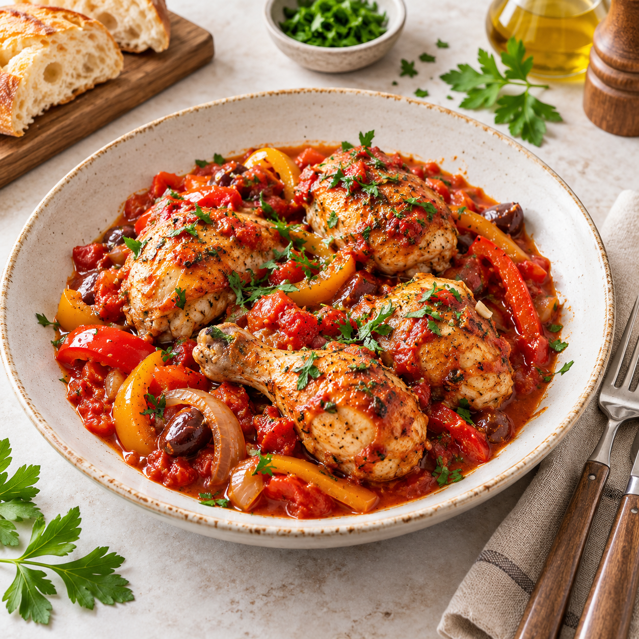 Курица каччаторе